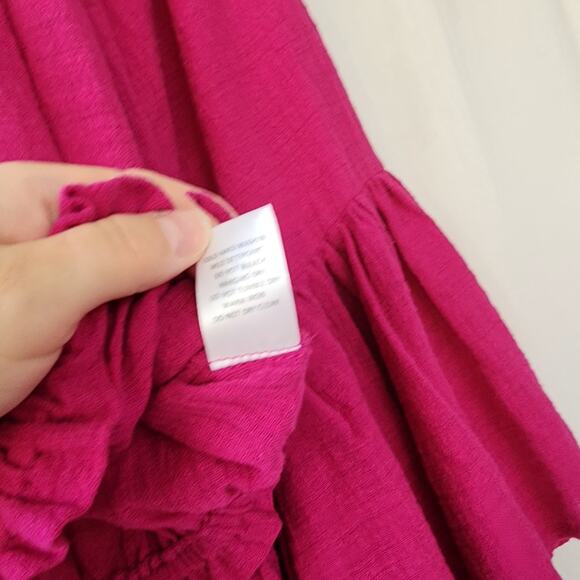 Olivaceous Long Sleeve Top Woman XL Boho Whimsy Romantic Fairy Bell Magenta Pink - Picture 10 of 10